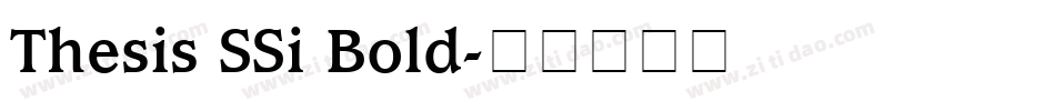 Thesis SSi Bold字体转换